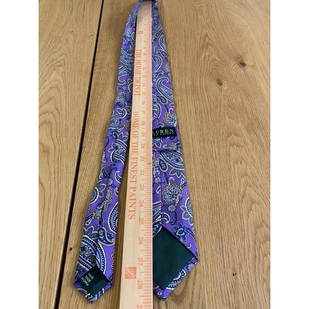 Lauren Ralph Lauren Paisley Purple Tie 3.5